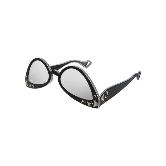 Gucci Inverted Multilayer Acetate runway for Cat-Eye black Sunglasses - Picture 2 of 12
